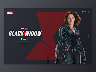Black Widow Landing Page Concept