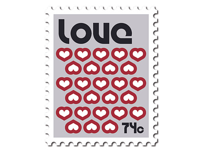 Netherland Love Stamp branding design illustration retro typography