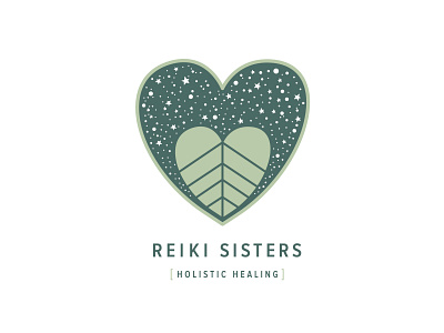 Reiki Sisters branding heart logo reiki