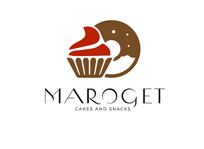 moroget cake and snacks branding design logo vector