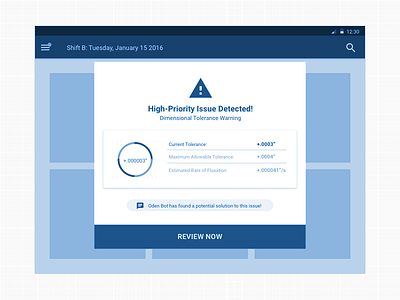 Warning Modal Wireframe app dashboard ios ipad modal status tablet warning wireframe