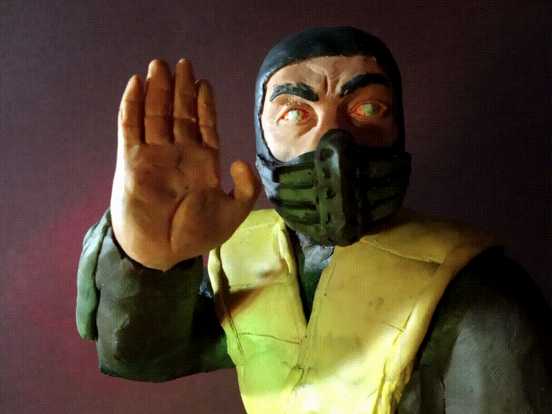 Plasticine Mortal Kombat - Scorpion Scene animation character clay claymation mk mortalkombat motion plasticine plasticinema scorpion stopmotion
