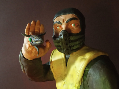 Plasticine Mortal Kombat - Scorpion's Weapon character clay illustration mk mortalkombat plasticine plasticinema scorpion