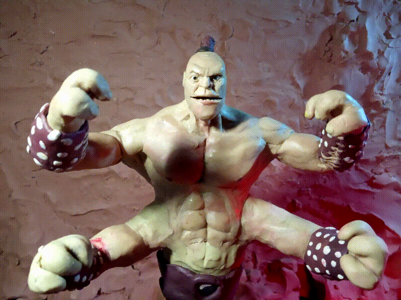Plasticine Mortal Kombat - Goro Scene animation character clay claymation goro mk mortalkombat motion plasticine plasticinema stopmotion