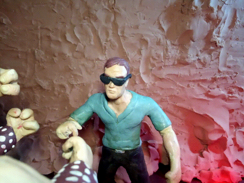 Plasticine Mortal Kombat - Johnny Cage Scene animation character clay claymation johnnycage mk mortalkombat motion plasticine plasticinema stopmotion