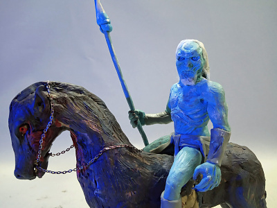 Plasticine Game of Thrones - White Walker character clay gameofthrones got horse illustration plasticine plasticinema whitewalkers