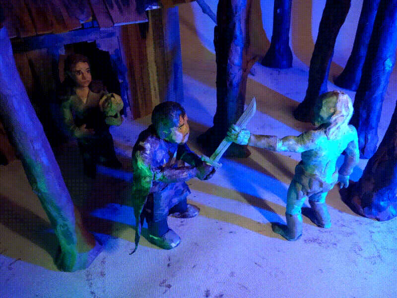Plasticine Game of Thrones - White Walker vs Sam and Gilly Scene animation clay claymation gameofthrones gilly got motion plasticine plasticinema samwelltarly stopmotion whitewalkers