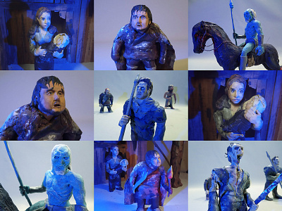 Plasticine Game of Thrones - Characters characters clay gameofthrones gilly got illustration plasticine plasticinema samwelltarly whitewalkers wights