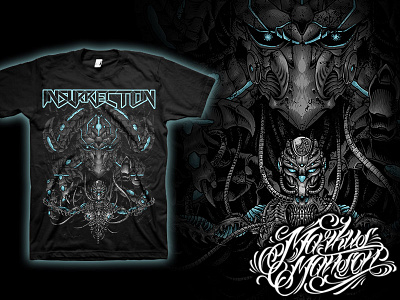 INSURRECTION BIONIC band bionic creature cyborg dark demon design evil illustration merchandise metal robot rock tshirt tshirt design