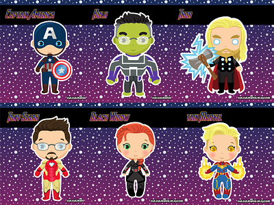 Avengers Chibi Cliparts