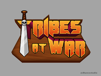 Tribes at War logo 2d game art 2d games branding graphic design indie games logo logo creation logo design logodesign logos logotype logotypedesign visual identity