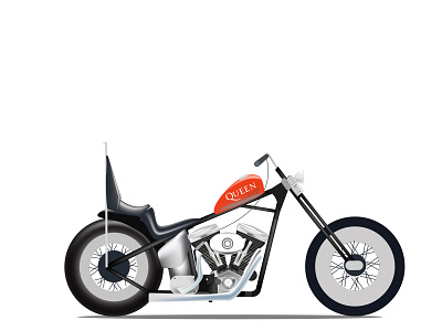 Chopper land branding custom illustration motorbycle