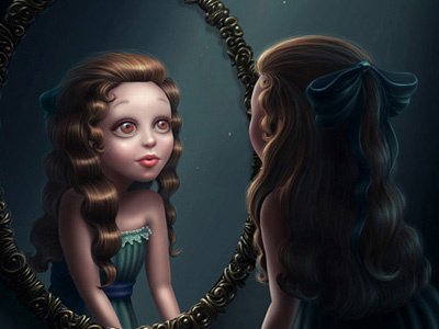Mirror girl mirror reflection