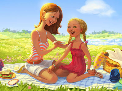 Family Care commercial family picnic skin care summer