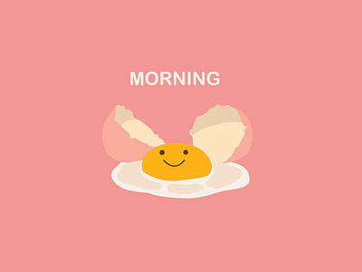 Illustration of broken cute smiling egg character