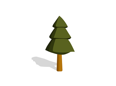 Low Poly Triangle Line Green Fir Tree. Illustration EPS 10 fir tree illustration jungle lowpoly nature