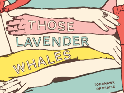 Those Lavender Whales Album Cover album blue hands pink record red whales yellow