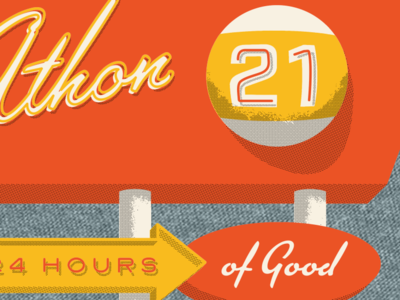 CreateAthon Tshirts 2018 createathon mid-century yellow red halftone vintage sign signs pool 21 motel neon signs vintage signs