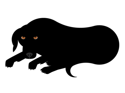 Dog Illustration black black lab boxador boxer dog dog illustration enzo mari rescue the magnificent vincent vincent