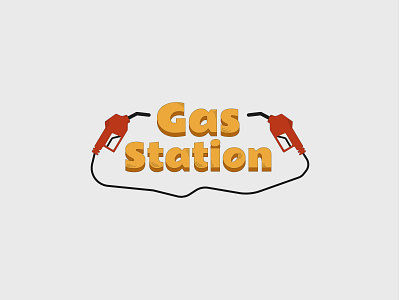 Gas Station art game gasstation illustration retro vintage