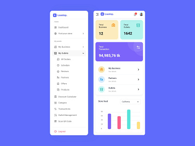 Business management App Dashboard