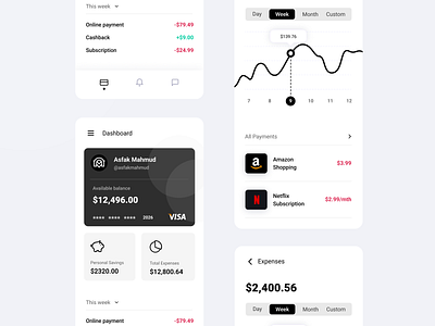 Credit card Payment App clean design credit card dashboard design digital payment expense mangement finance fintech mobile app payment payment app spend tracker ui ui design wallet