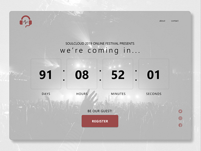 Music Festival website countdown