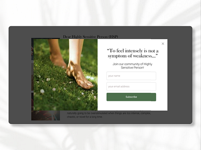 Subscribe UI (overlay) design figma ui ux web webdesign