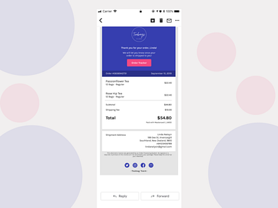 E-Receipt (mobile email) design email figma mobile mobile app receipt ui ux