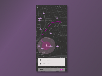 Online Transport (Map tracker) design figma mobile mobile app ui ux