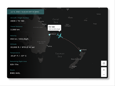 Plane tracker (aviation/map UI) design figma ui ux