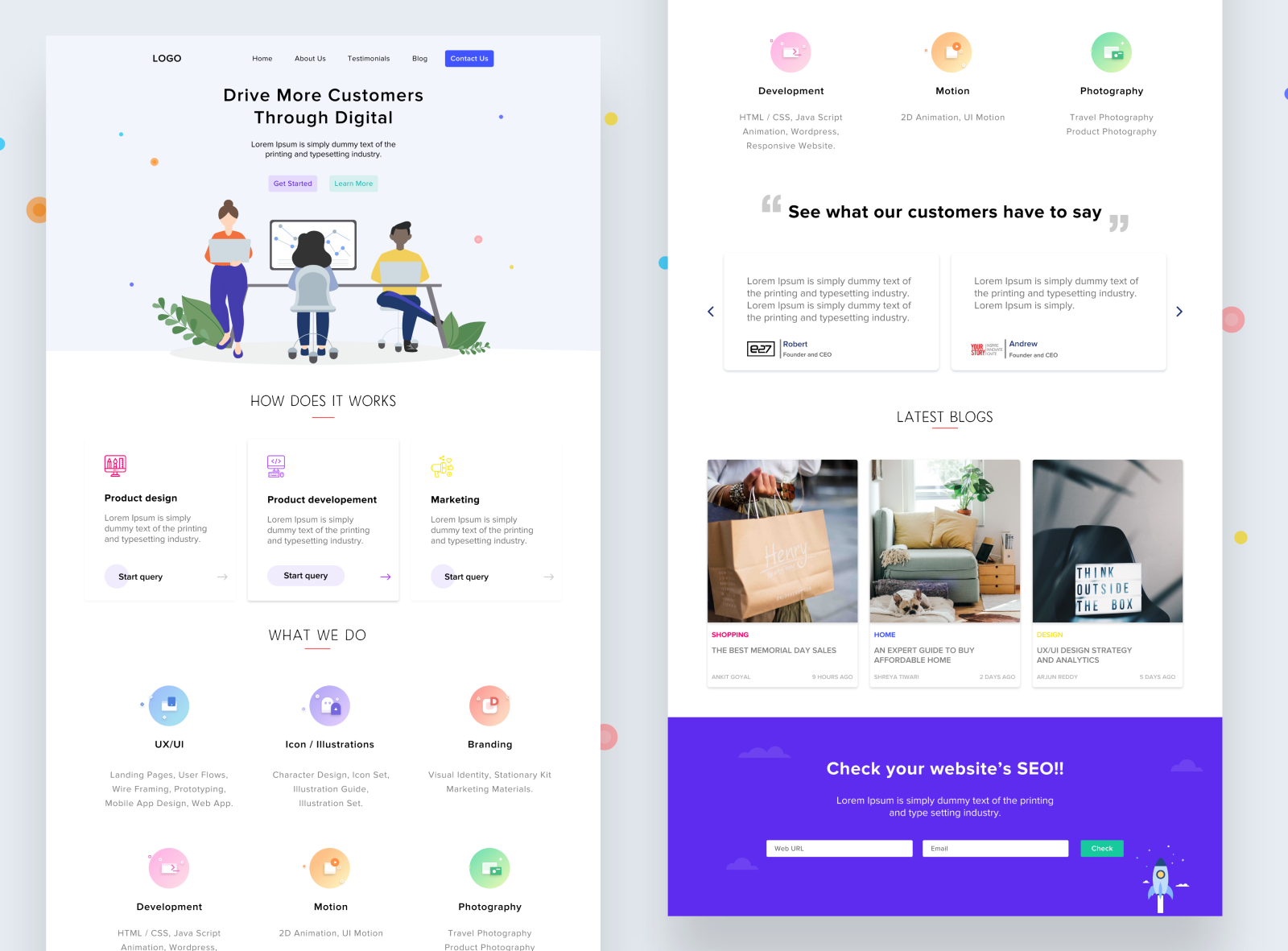 Marketing website - Concept by infynus on Dribbble