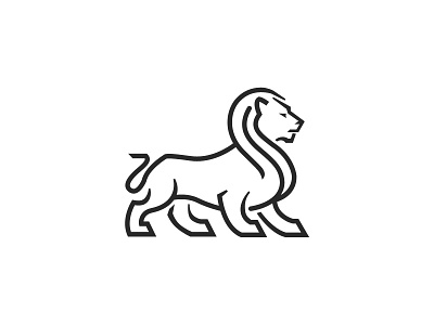 Lion animal icon lineart lion logo modern simple