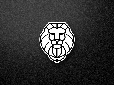 Lion Head design icon lineart lion logo modern simple