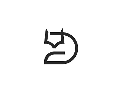 Abstract Fox Letter D Icon Mark