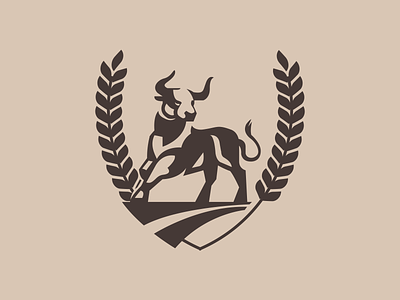 Bull Logo (for sale) branding bull design for sell icon mark logo power strength strong vector