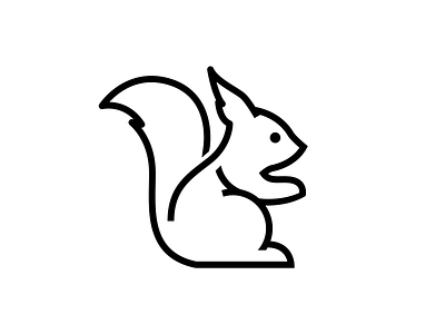 Squirrel Lineart design forsale icon lineart simple squirrel