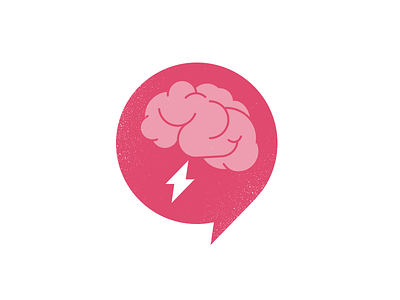 Brainstorm brain brainstorm brainwave cloud create deliberate flat helsinki pink speech storm vector