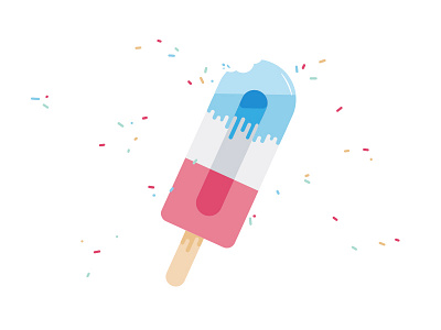 Chill Out blue chill cream drips flat ice pink summer vector