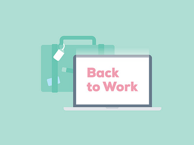 Back To Work back laptop mint office summer tag travel vacation work