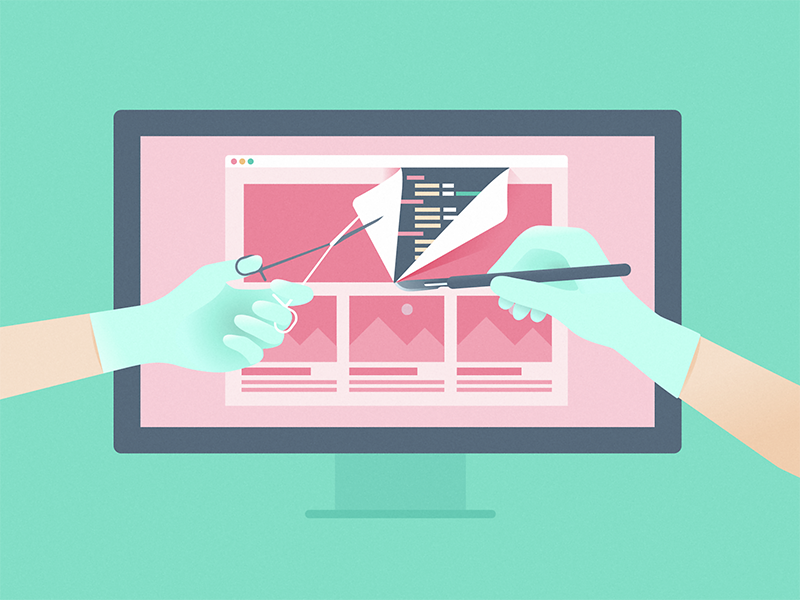 Autopsy pt.2 vector website code design wireframe scalpel medical autopsy