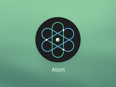 Atom app atom flat github icon mac osx replacement vector