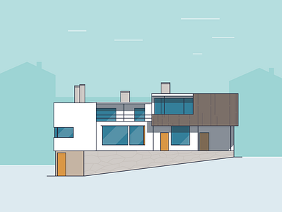 Aalto house architecture destilj flat functionalism graphic design helsinki monthly challenge illustration