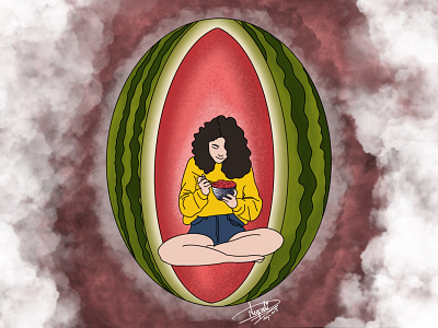 Melodie (Melon + Foodie) art creativity illustration procreate