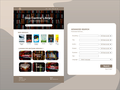 Landing page for library adobe xd art creative daily ui design ui ui challenge user interface xd