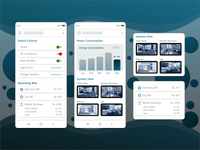 Home Monitoring Dashboard adobe xd creative daily ui design ui ui challenge user interface xd