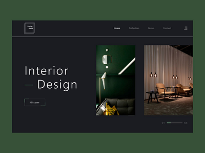 Interior Design ui web design illustration