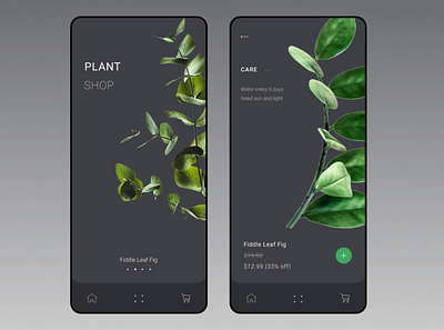 Plant Shop Mobile App app design illustration interface iphone mobile screen ui ux