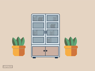 Cupboard and plants design desktop drawing dribbble illustraion imperfect plant try