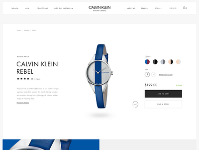 CK Product Detail Page design ecommerce jewelery mobile responsive design ui watches web website